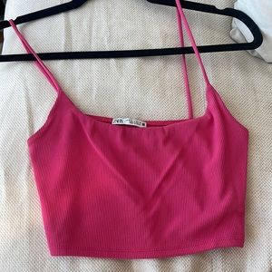 Zara hot pink tank